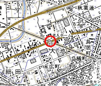 静岡県掛川市付近の地形図
