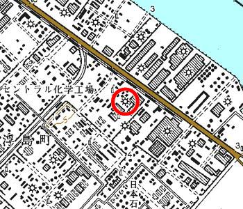川崎市川崎区付近の地形図