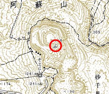 熊本県阿蘇町付近の地形図