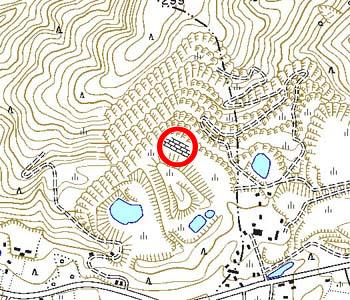 茨城県つくば市付近の地形図