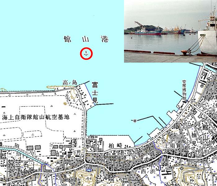 千葉県館山市付近の地形図