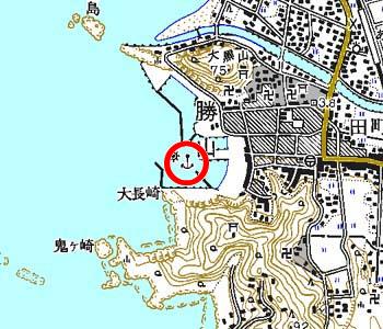 千葉県鋸南町付近の地形図