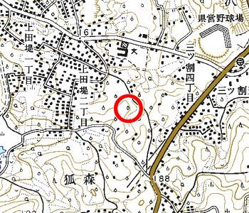 岩手県盛岡市付近の地形図