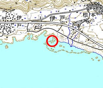 千葉県館山市付近の地形図