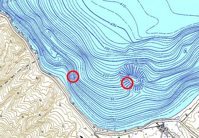 北海道別海町付近の地形図