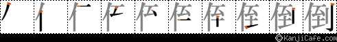 倒