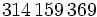 314\,159\,369 \,