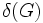 \delta(G)\, 