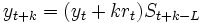 
y_{t+k}= (y_{t}+k r_{t})S_{t+k-L}
\, 