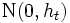 \mbox{N}(0, h_t)\, 