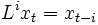 L^{i}x_{t}=x_{t-i}\, 
