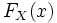 F_X(x) \,
