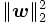 \textstyle \| \boldsymbol{w} \|^{2}_{2}\, 