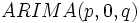 ARIMA(p,0,q)\, 