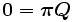 \boldsymbol{0} = \boldsymbol{\pi}\boldsymbol{Q}\, 