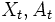 X_{t}, A_{t}\, 