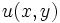 u(x,y)\,