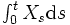 \textstyle \int_{0}^t X_s\mbox{d}s\,