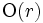 \mbox{O}(r)\, 