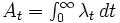 \textstyle A_t = \int_0^\infty \lambda_t \, dt\, 