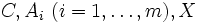 C, A_i\ (i=1, \ldots, m), X