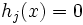 h_j(x) = 0\,