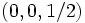 (0,0,1/2)\,