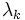 \lambda_k\, 