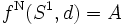 f^{{\rm N}}(S^{1}, d)=A\, 