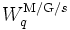 W_q^{{\rm M/G/}s}\,