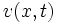 v(x,t)\, 
