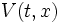 V(t, x)\, 