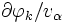 \partial \varphi_k/ v_\alpha\, 