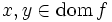 x, y \in {{\rm dom\,}} f\, 