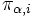 \pi_{\alpha,i}\, 