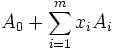 
  A_0 + \sum_{i=1}^m x_i A_i
\,