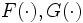 F(\cdot), G(\cdot) \,