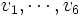 v_1, \cdots, v_6