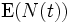 \mathrm{E}(N(t)) \,