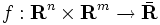 f: \mathbf{R}^n\times{\mathbf{R}^m}\to\bar{\mathbf{R}}\,