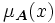 \mu_{\boldsymbol {A}}(x)\, 