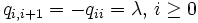q_{i,i+1} = -q_{ii} = \lambda, \, i\ge 0\, 