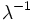 \lambda^{-1}\, 