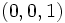 (0,0,1)\,