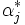\alpha_{j}^{*}\, 