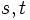 s,t\, 