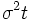 \sigma^2 t\,