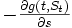 \textstyle -\frac{\partial g(t, S_t)}{\partial s} \, 