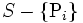 S-\{ {\rm P}_i \}\, 