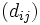 (d_{ij})\, 